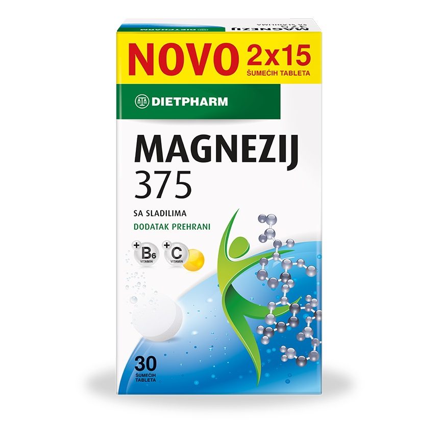 DIETPHARM MAGNEZIJ 375 ŠUMEĆE TABLETE A30