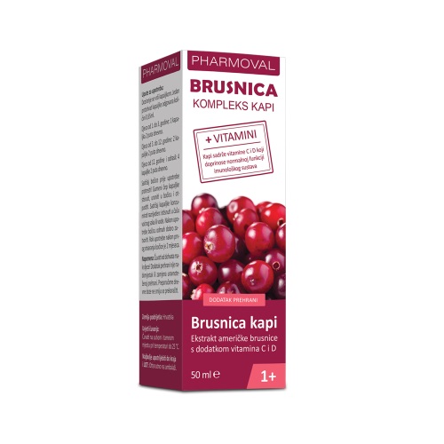 BRUSNICA KOMPLEKS KAPI 50ML PHARMOVAL