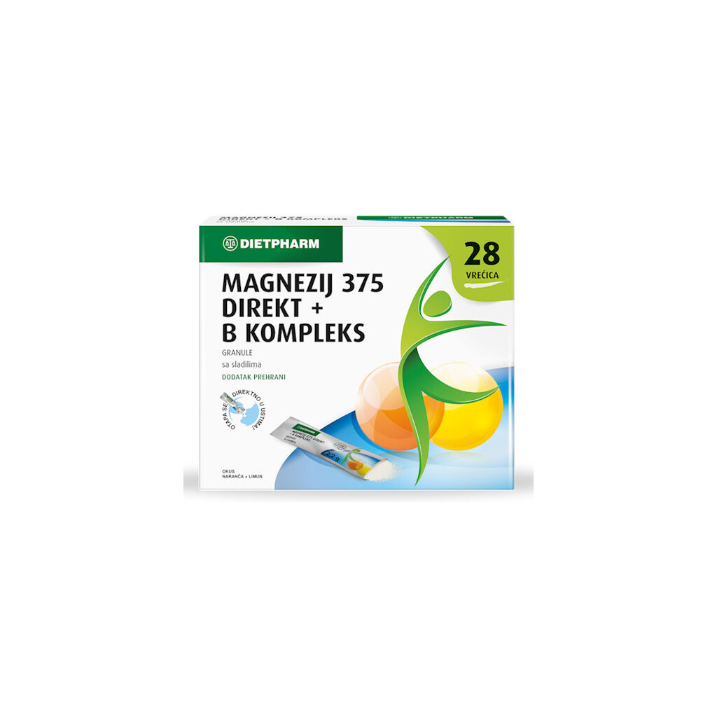 DIETPHARM MAGNEZIJ 375 DIREKT + B KOMPLEKS GRANULE A28