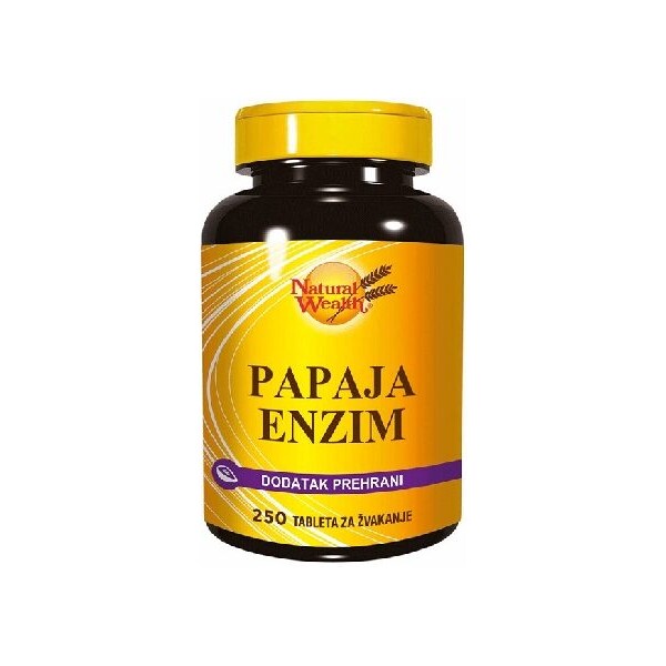 NATURAL WEALTH PAPAJA ENZIM 250 TABLETA
