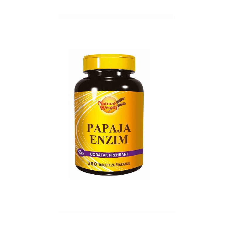 NATURAL WEALTH PAPAJA ENZIM 250 TABLETA