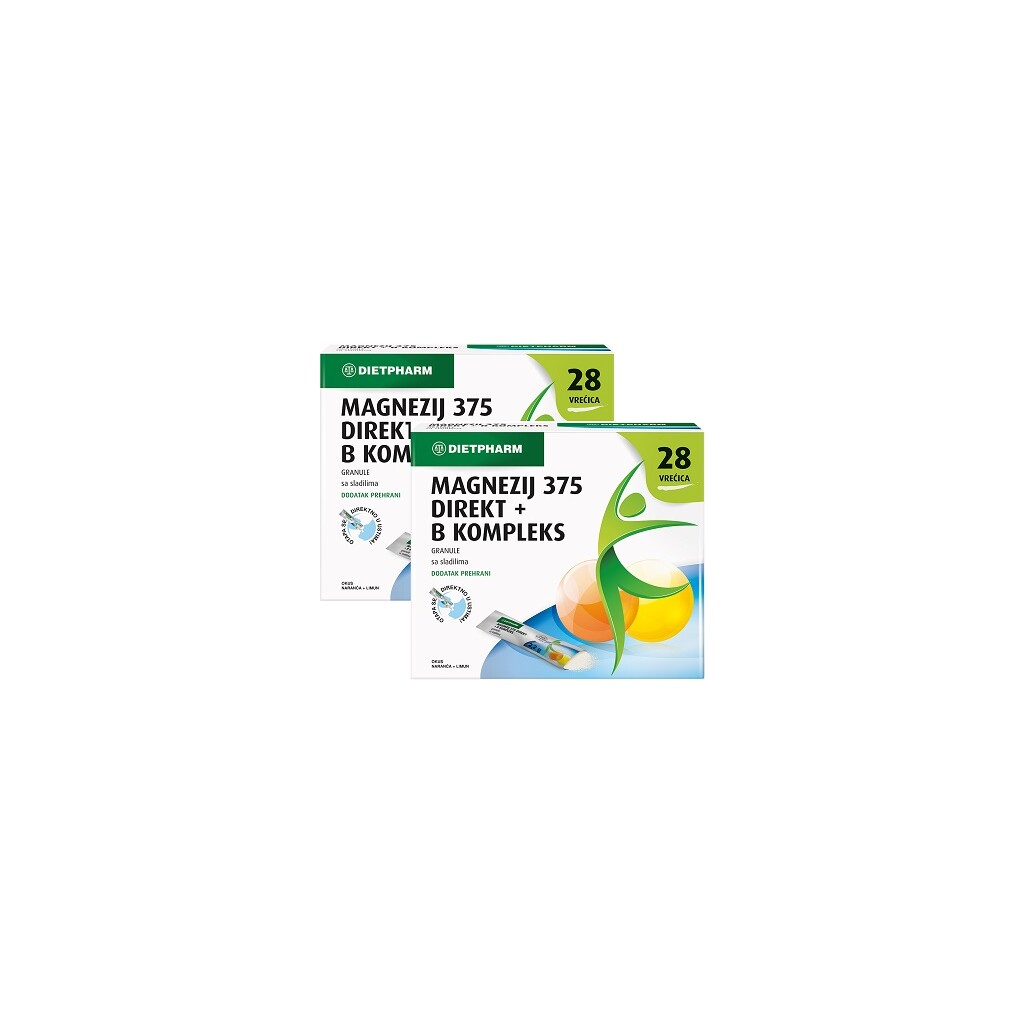 DIETPHARM MAGNEZIJ 375 DIREKT+ B KOMPLEX DUO PAKIRANJE