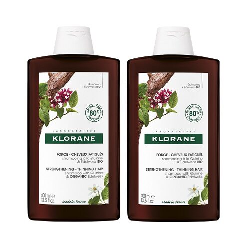 KLORANE ŠAMPON S KININOM I ORGANSKIM RUNOLISTOM 400ML DUO PAKIRANJE