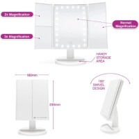 RIO BEAUTY TROSTRANO LED OGLEDALO ZA ŠMINKANJE