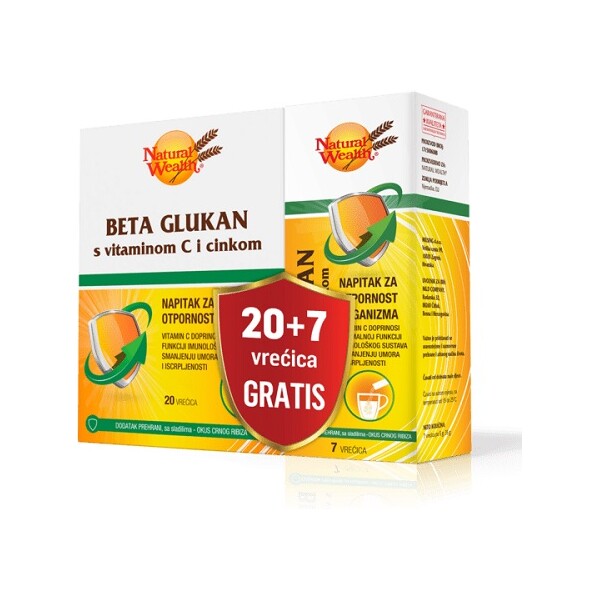 NATURAL WEALTH BETA GLUKAN VITAMIN C+CINK A20+7