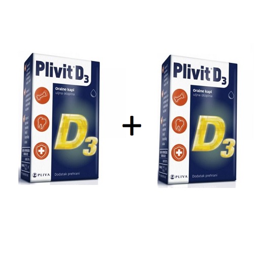 PLIVIT D3 ORALNE KAPI 5ML 1+1 PROMO PAKIRANJE