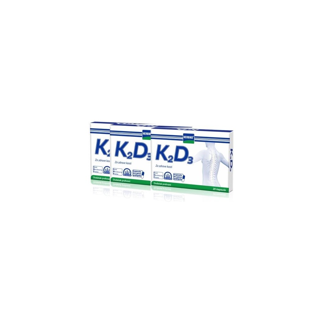 HERBIKO K2D3 KAPSULE A20 2+1 GRATIS