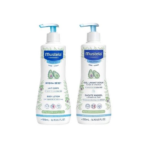 MUSTELA HYDRA BEBE LOSION 500ML + GEL ZA PRANJE 500ML