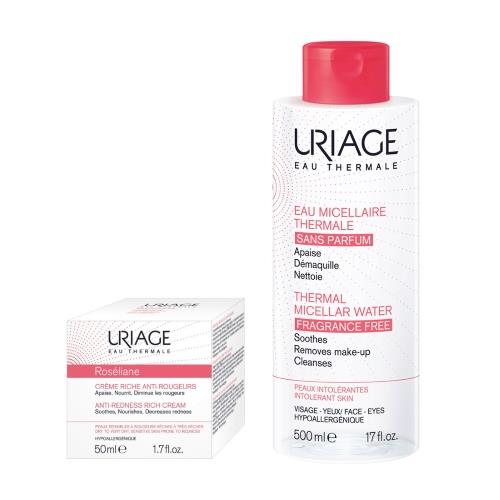 URIAGE ROSELIANE BOGATA KREMA 50ML+ MICELARNA VODA 500ML GRATIS