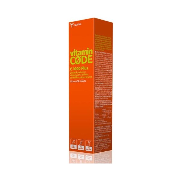 VITAMIN CODE C 1000 PLUS ŠUMEĆE TABLETE A20 YASENKA