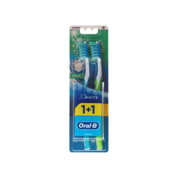 ČETKICA ZA ZUBE ORAL B 3DWHITE FRESH MEDIUM 1+1