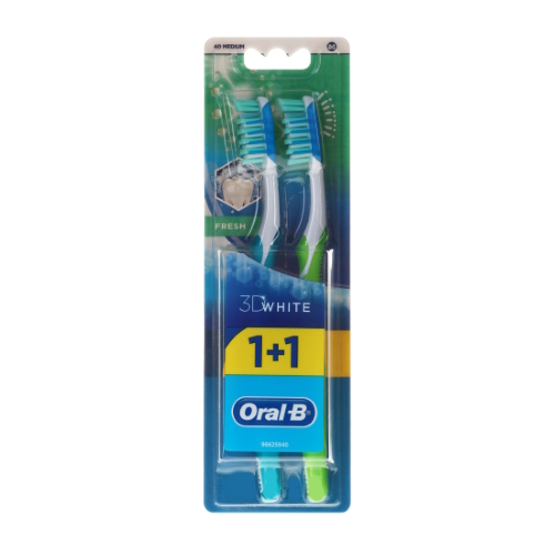 ČETKICA ZA ZUBE ORAL B 3DWHITE FRESH MEDIUM 1+1