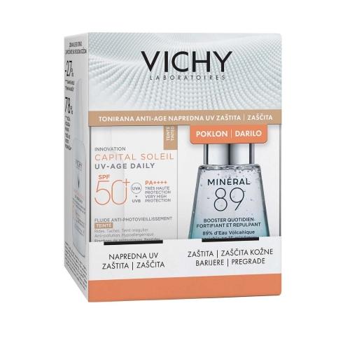 VICHY CAPITAL SOLEIL UV-AGE SPF50 TONIRANI FLUID 40ML+ MINÉRAL 89 BOOSTER 30ML PROMO
