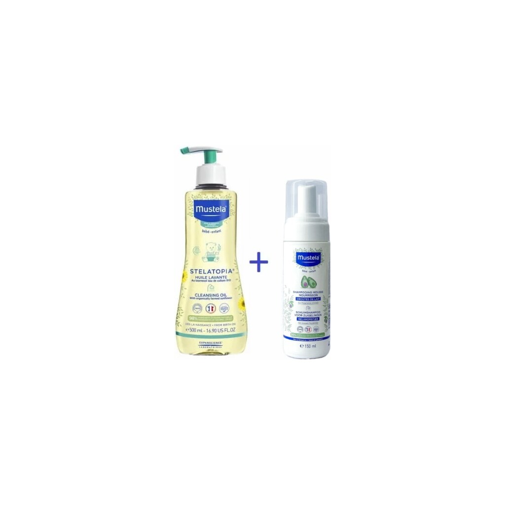 MUSTELA STELATOPIA MLIJEČNO ULJE 500ML + PJENA ZA TJEMENICU 150ML GRATIS