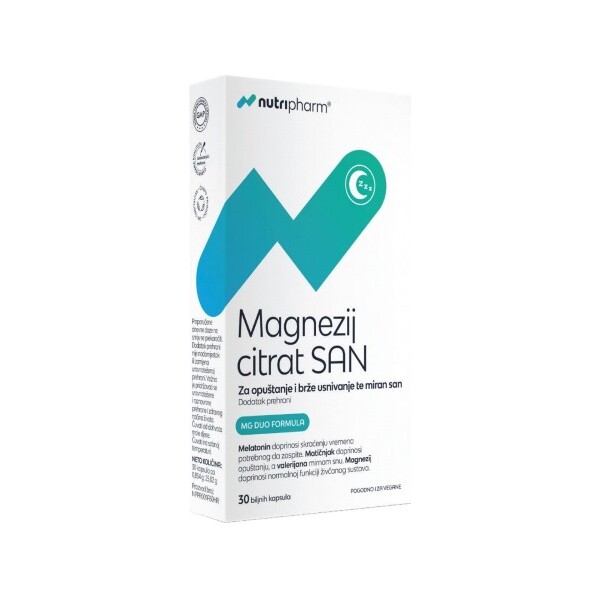 NUTRIPHARM MAGNEZIJ CITRAT SAN KAPSULE A30