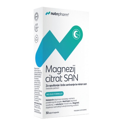 NUTRIPHARM MAGNEZIJ CITRAT SAN KAPSULE A30