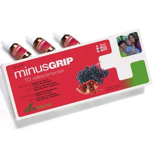 MINUSGRIP AMPULE 10X15ML SORIA NATURAL