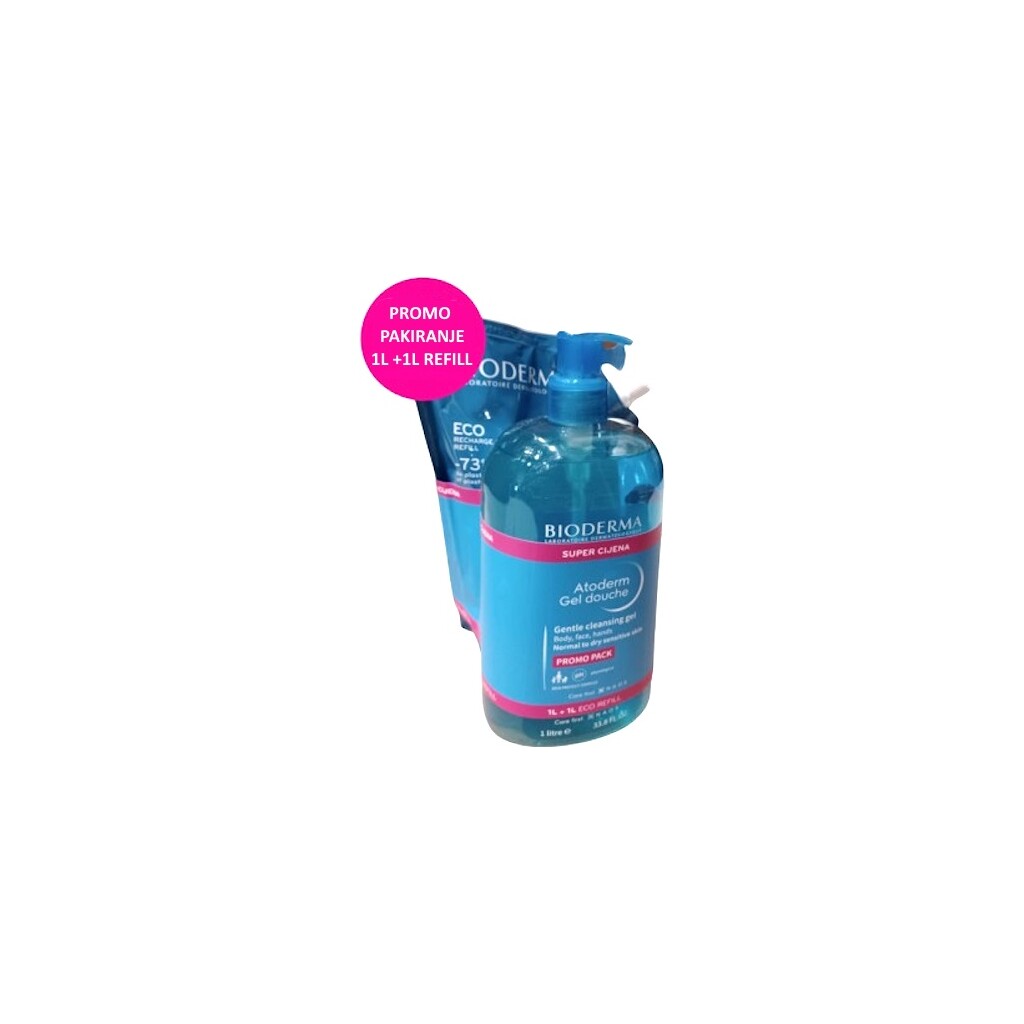 BIODERMA ATODERM GEL ZA TUŠIRANJE 1L+ REFILL 1L