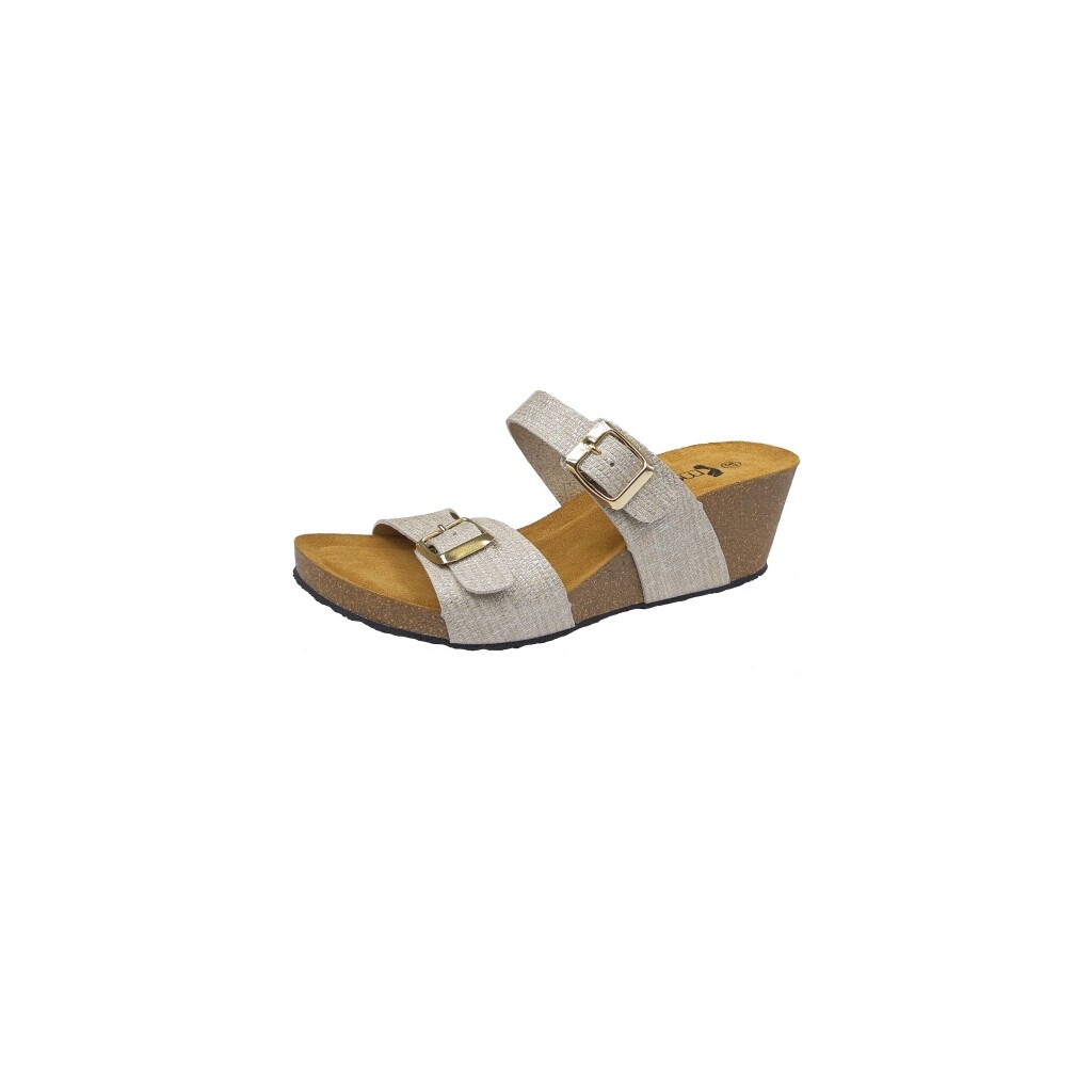 MEDIWALK PAPUČA VISOKA PETA DENI RAFIA BEIGE