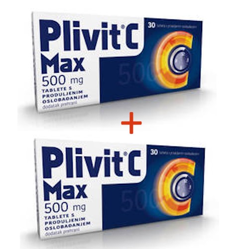 PLIVIT C MAX 500 MG A30 1+1 PROMO