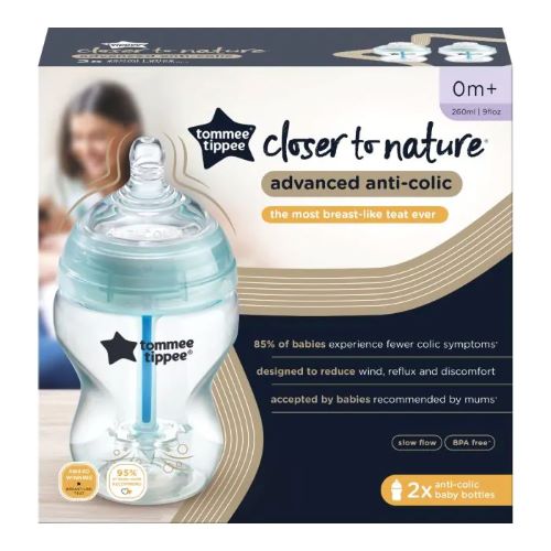 TOMMEE TIPPEE PVC BOČICA ADVANCED ANTI COLIC 260ML A2