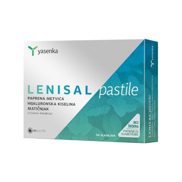 YASENKA LENISAL PASTILE METVICA, HIJALURONKSA KISELINA I MATIČNJAK A20