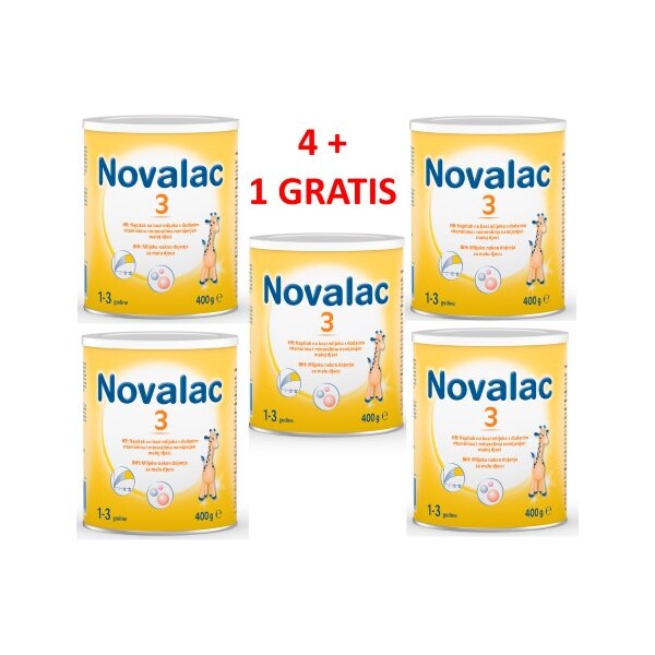 NOVALAC 3 MLIJEKO ZA DJECU 400G 4+1 GRATIS