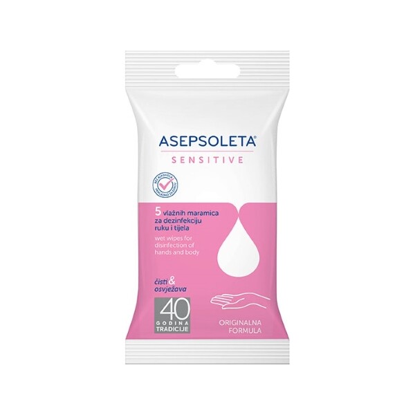 ASEPSOLETA SENSITIVE ANTISEPTIČKE MARAMICE A5