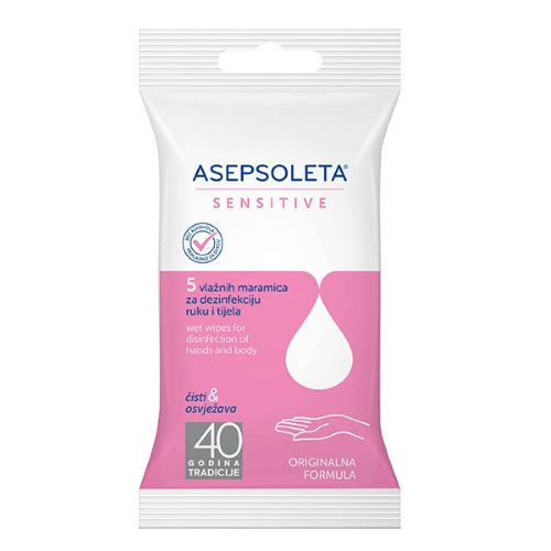 ASEPSOLETA SENSITIVE ANTISEPTIČKE MARAMICE A5