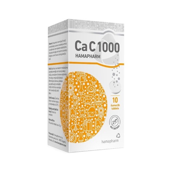 CA C 1000 HAMAPHARM ŠUMEĆE TABLETE A10