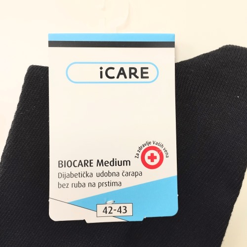 ČARAPE ZA DIJABETIČARE BIOCARE MEDIUM VITALIS