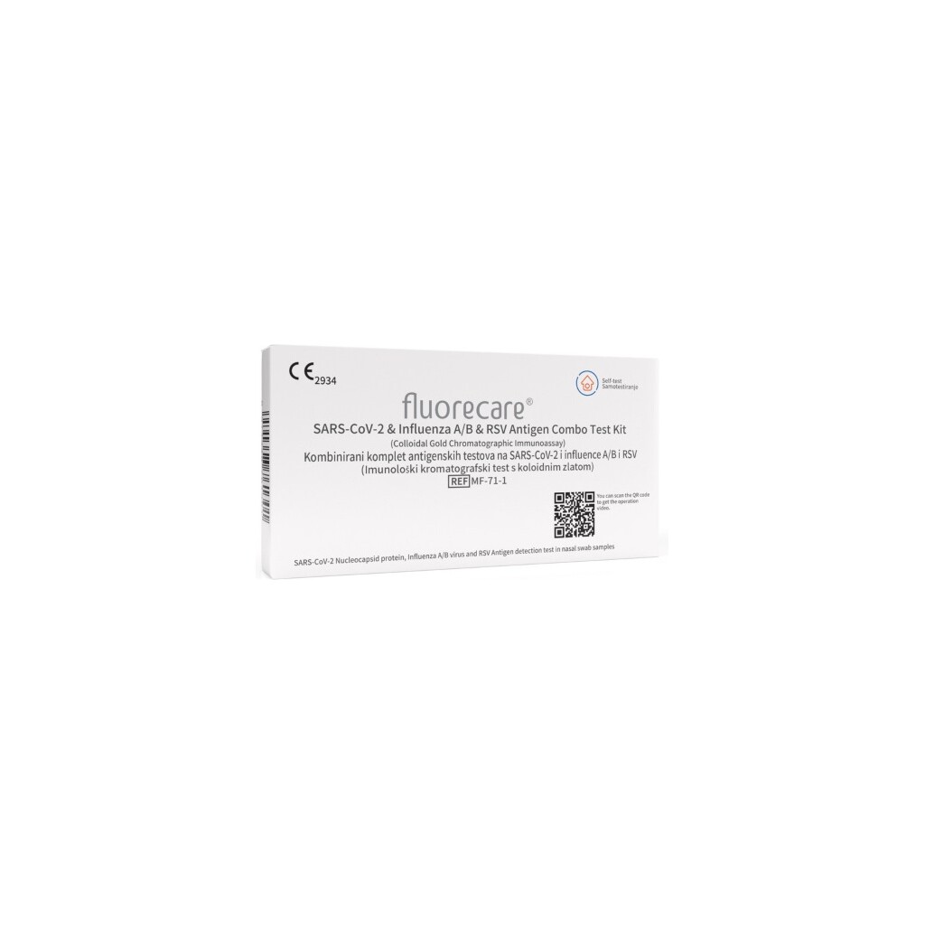 TEST SARS-COV-2 + INFLUENCA A/B +RSV KOMBINIRANI FLUORECARE