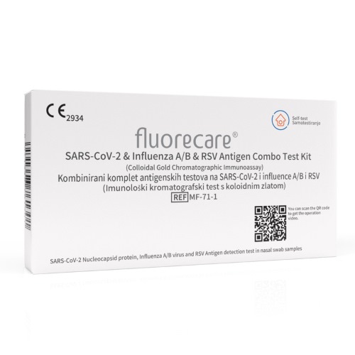 TEST SARS-COV-2 + INFLUENCA A/B +RSV KOMBINIRANI FLUORECARE