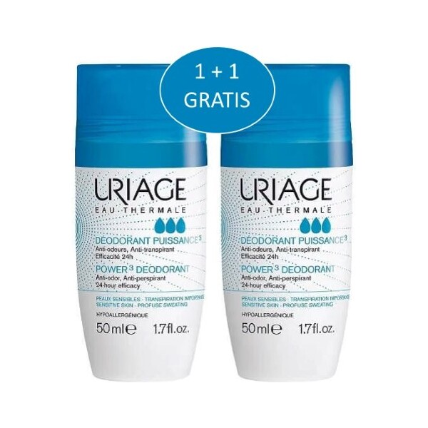 URIAGE DEODORANT 3-ACTIV 50ML 1+1