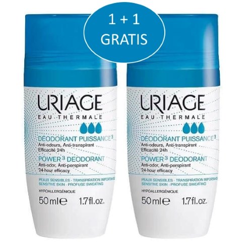 URIAGE DEODORANT 3-ACTIV 50ML 1+1