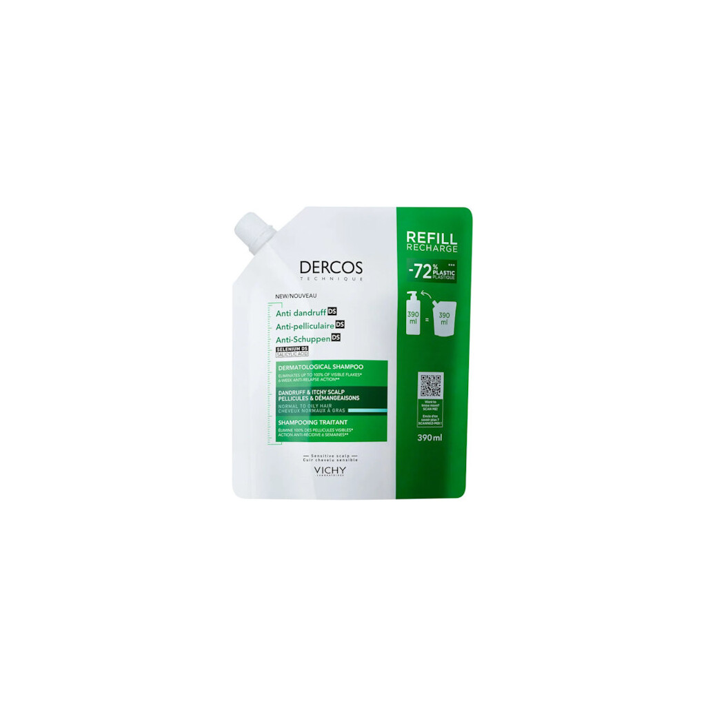 VICHY DERCOS ŠAMPON PROTIV PERUTI NORMALNA MASNA KOSA REFILL 390ML