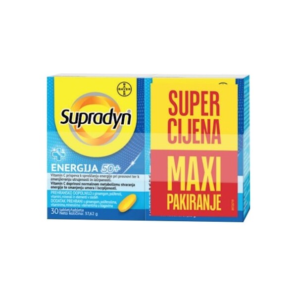 SUPRADYN ENERGIJA 50+ TABLETE A30 1+1 PROMO
