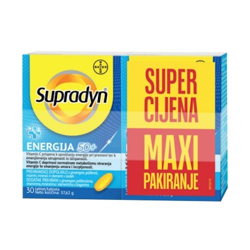 SUPRADYN ENERGIJA 50+ TABLETE A30 1+1 PROMO