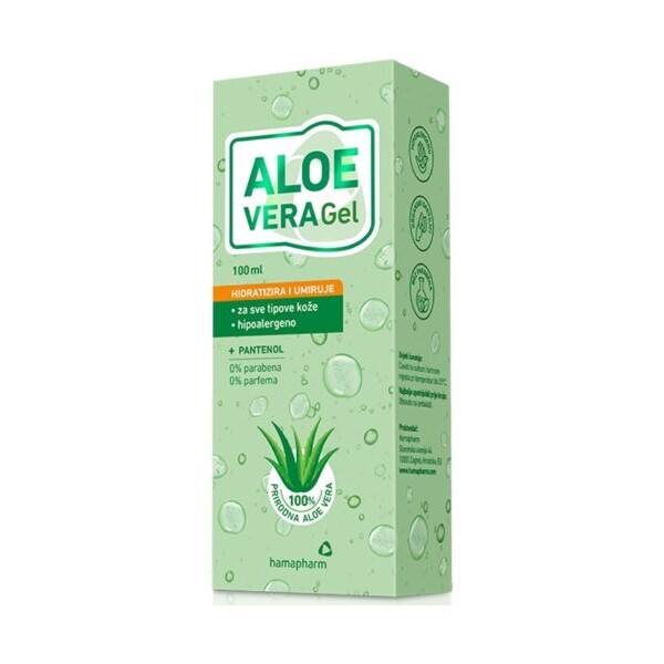 ALOE VERA GEL 100ML HAMAPHARM