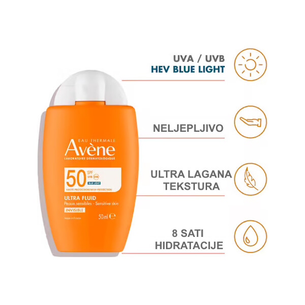 AVENE SUN ULTRA FLUID INVISIBLE SPF50 50ML