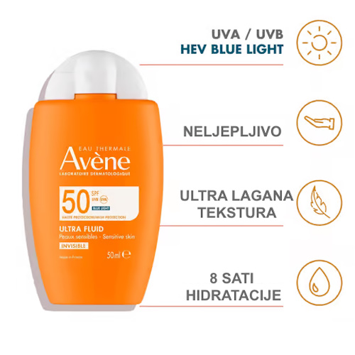 AVENE SUN ULTRA FLUID INVISIBLE SPF50 50ML