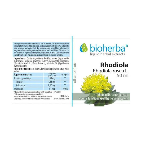 BIOHERBA RHODIOLA TINKTURA 50ML