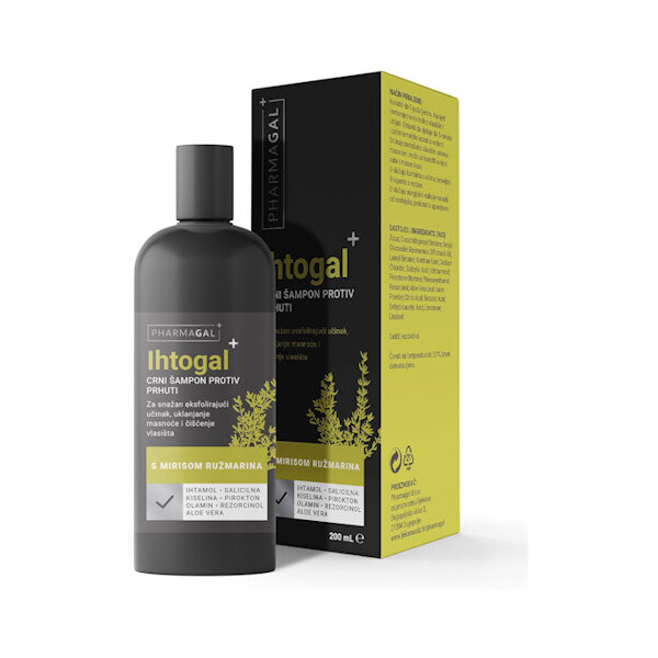 IHTOGAL CRNI ŠAMPON PROTIV PRHUTI 200ML PHARMAGAL