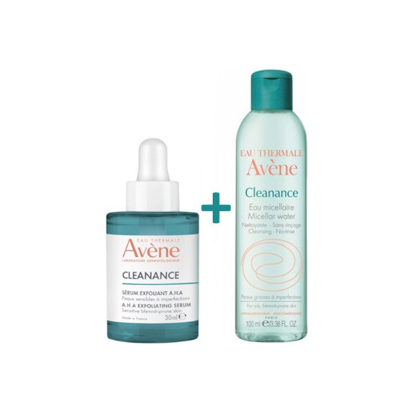 AVENE CLEANANCE AHA SERUM 30ML + MICELARNA VODA 100ML PROMO
