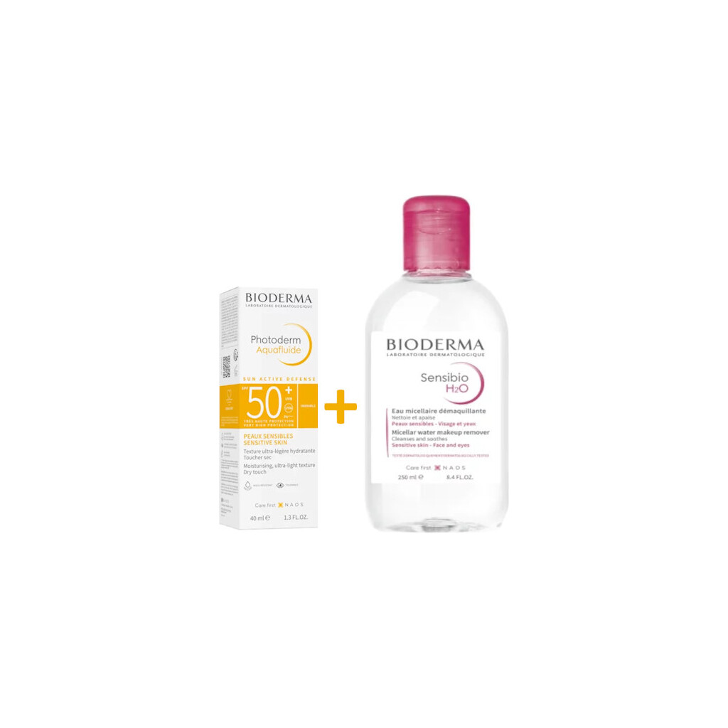 BIODERMA PHOTODERM AQUAFLUID SPF50 + SENSIBIO H2O MICELARNA OTOPINA PROMO
