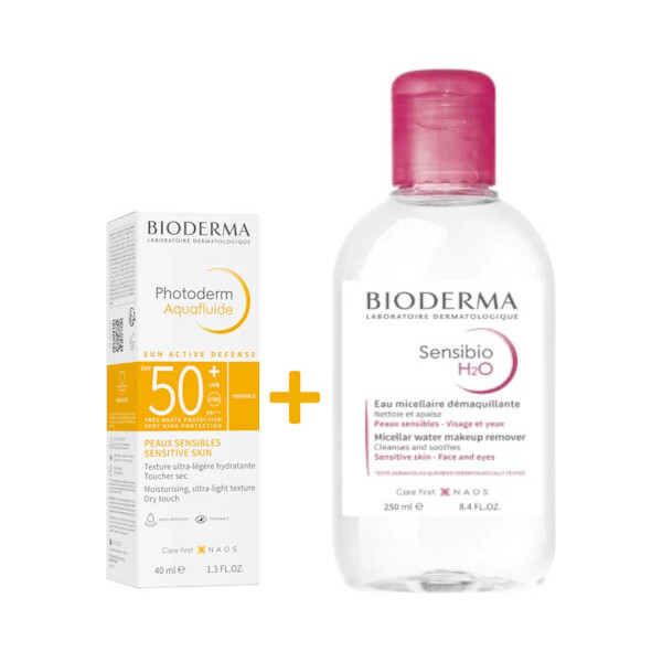 BIODERMA PHOTODERM AQUAFLUID SPF50 + SENSIBIO H2O MICELARNA OTOPINA PROMO