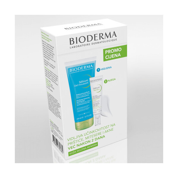 BIODERMA SEBIUM KERATO+ KREMA 30ML + SEBIUM PJENUŠAVI GEL 200ML