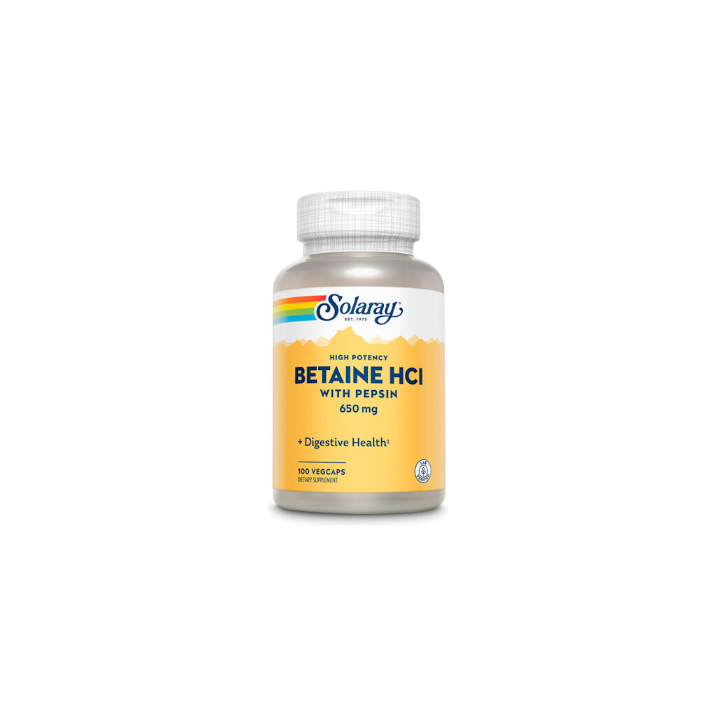 BETAINE HCL + PEPSIN KAPSULE A100 SOLARAY
