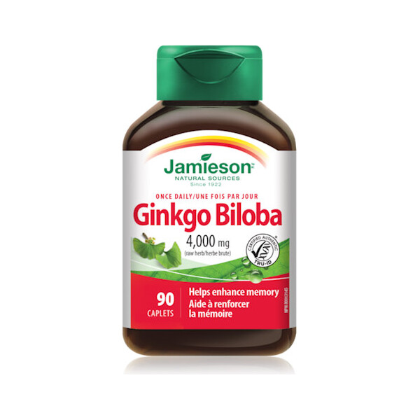 JAMIESON GINKGO BILOBA 4000MG TABLETE A90 