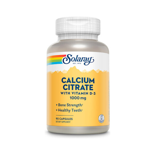 SOLARAY CALCIUM CITRATE 1000MG + D3 KAPSULE A90